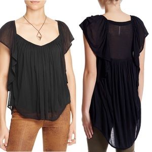 Free People Forever & Always V Neck Flowy Top S